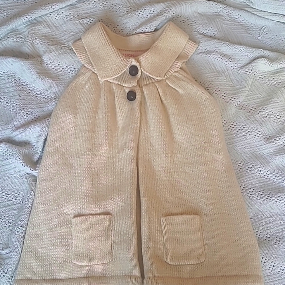 Girls knit sleeveless sweater top